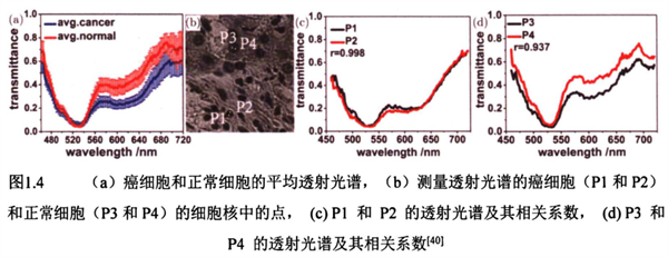 图1.4  系统采集的癌细胞和正常细胞的HMI数据。