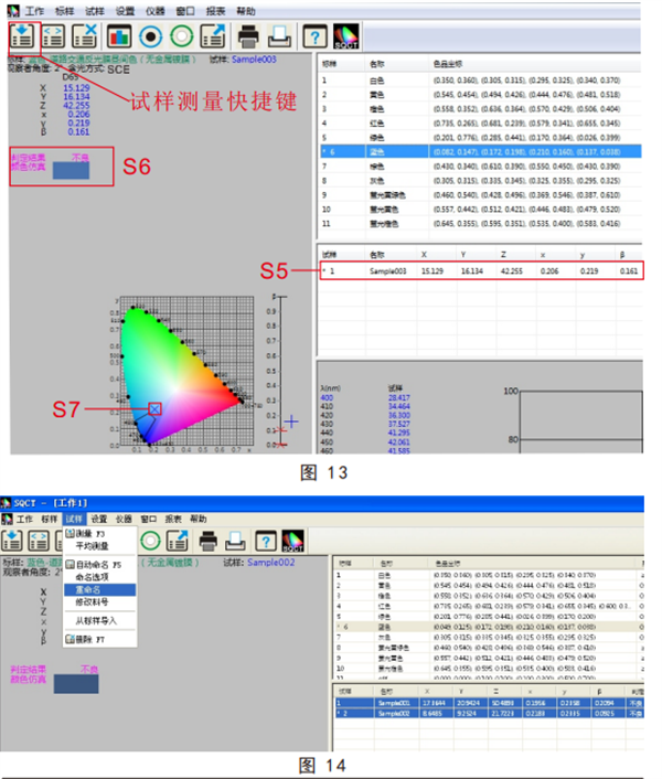 给路标专用色差仪的数据测试方法2