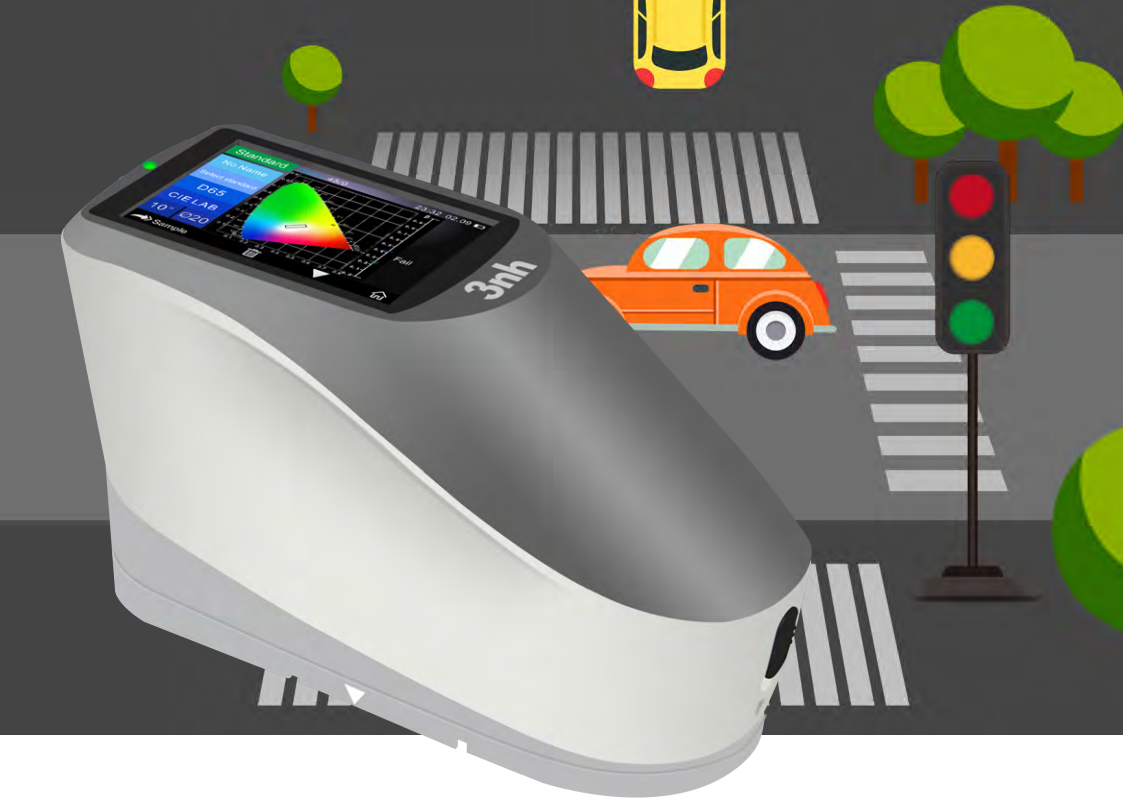 交通路标专用色差仪——一键测量交通路标/标线/反光膜的亮度因数、色品坐标